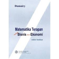 Image of matermatika Terapan untuk Bisnis dan Ekonomi